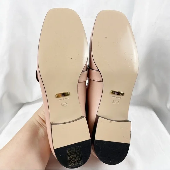 Gucci Marmont GG Double G Logo Loafers Pink EU 36.5 Leather - Picture 9 of 11